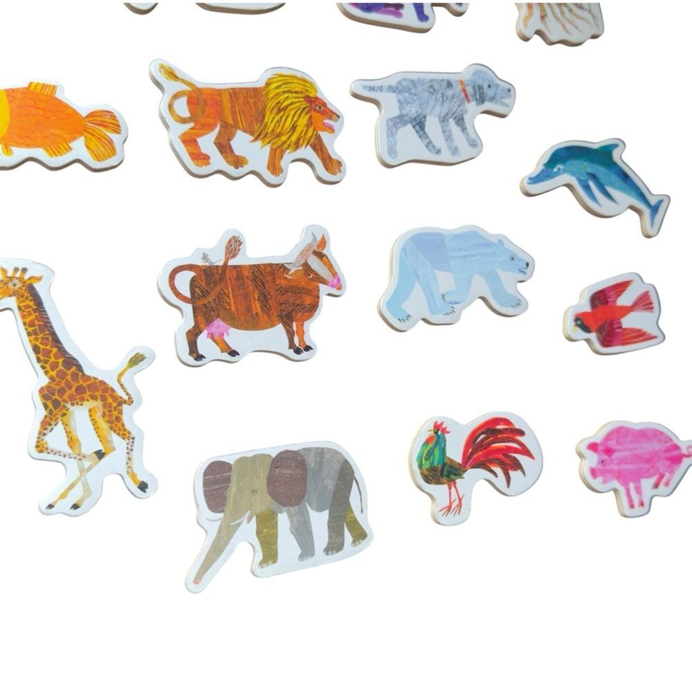 The World of Eric Carle Kids Set of 18 Colorful Wooden Animal Magnets. - Picture 3 of 6